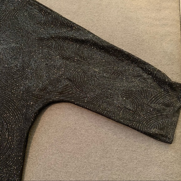 Notations Sparkly 3/4 Sleeve Tie Side Blouse SzXL - Picture 7 of 7